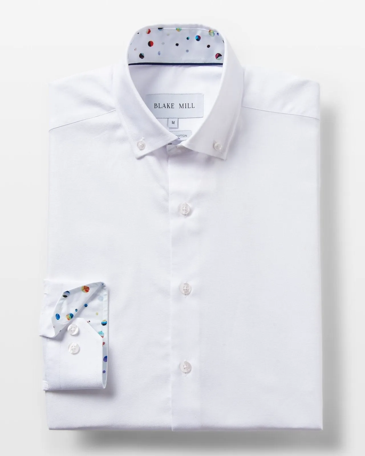 White Oxford with Distant Worlds Accents Button-Down Shirt